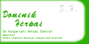 dominik herpai business card